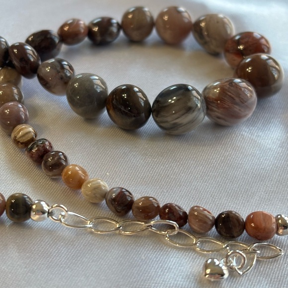 Jay King Mine Finds Petrified Wood Beaded Necklace - Picture 5 of 6